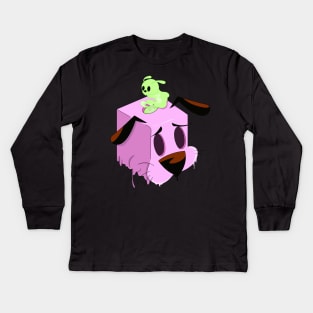 Courage the Cowardly Dog Kids Long Sleeve T-Shirt